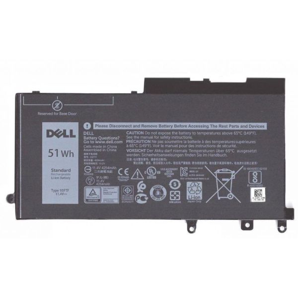 Акумулятор до ноутбука Dell Latitude 5480 93FTF (short), 4254mAh (51Wh), 3cell, 11.4V, L (A47311)