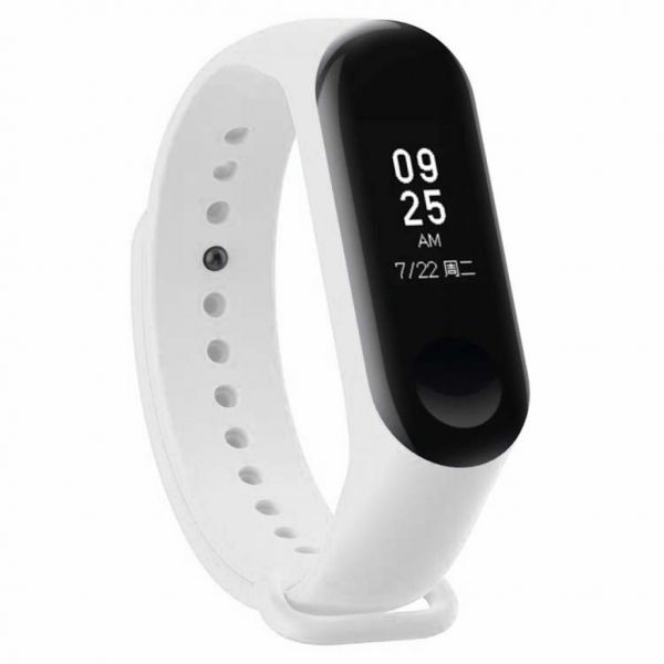 Ремінець до фітнес браслета BeCover Silicone для Xiaomi Mi Band 3/4 White (704650)