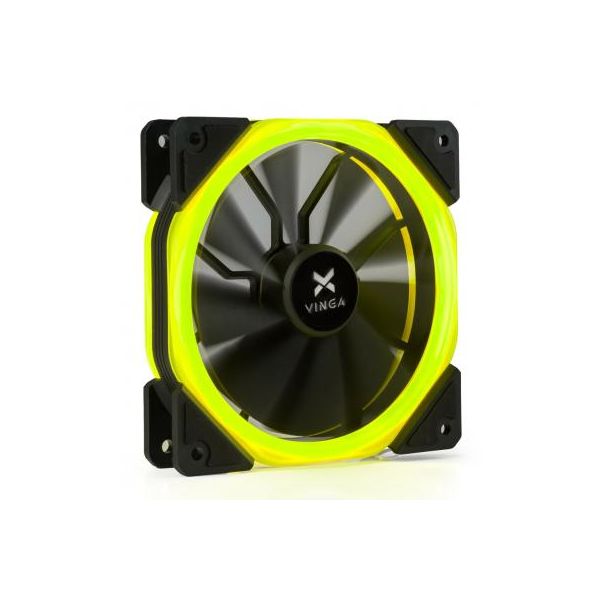 Кулер до корпусу Vinga LED fan-02 yellow