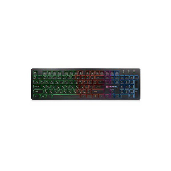 Клавіатура REAL-EL 7070 Comfort Backlit, black