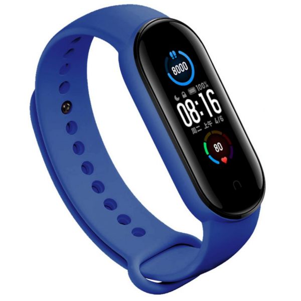 Ремінець до фітнес браслета BeCover Silicone для Xiaomi Mi Smart Band 5 Blue (705064)