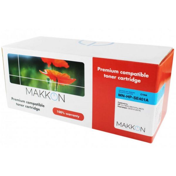 Картридж Makkon HP CLJ CE401A (507A) (SE401A) 6k cyan (MN-HP-SE401A)