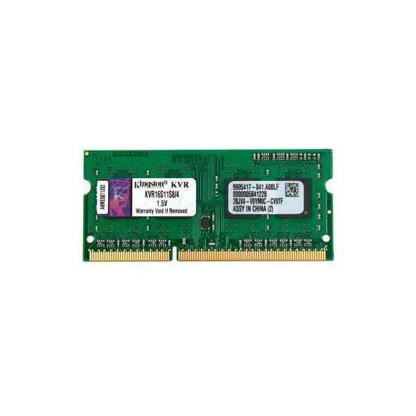 Модуль пам'яті для ноутбука SoDIMM DDR3 4GB 1600 MHz Kingston (KVR16S11S8/4)