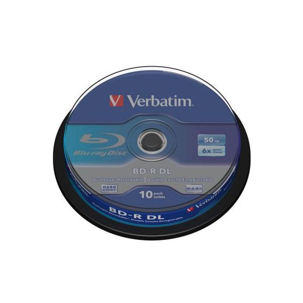 Диск BD Verbatim DL 50Gb 6x Cacke 10шт (43746)