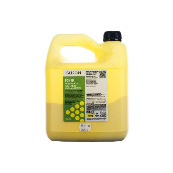 Тонер HP CLJ 1500/3000/4600/CP1215 HCS-A 1кг YELLOW Patron (PN-HCS-A-Y-1)