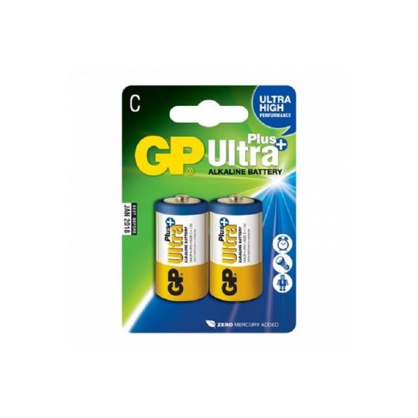 Батарейка Gp C GP Ultra Plus Alkaline LR14 * 2 (14AUP-U2 / 4891199100390)