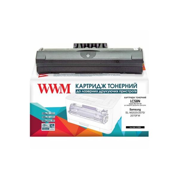 Картридж WWM для Samsung SL-M2020/2070/2070FW аналог MLT-D111S Black (LC58N)