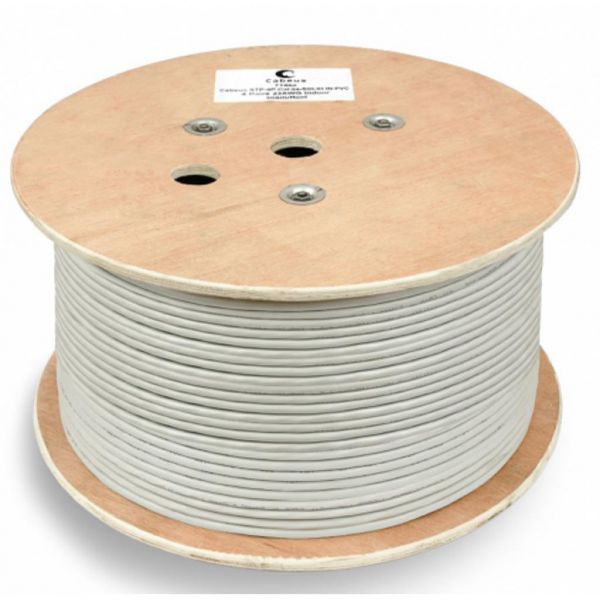 Кабель мережевий ЗЗЦМ FTP 500м 4*2*23AWG[0,57] мідь[СU] Cat 6, внутрішній [PVC] (70811)