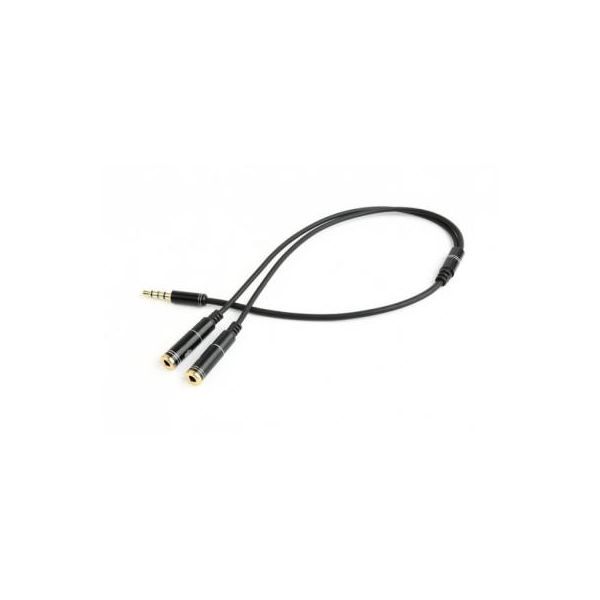 Кабель мультимедійний Jack 3.5mm M to 2 x Jack 3.5mm F (4pin) Cablexpert (CCA-417M)