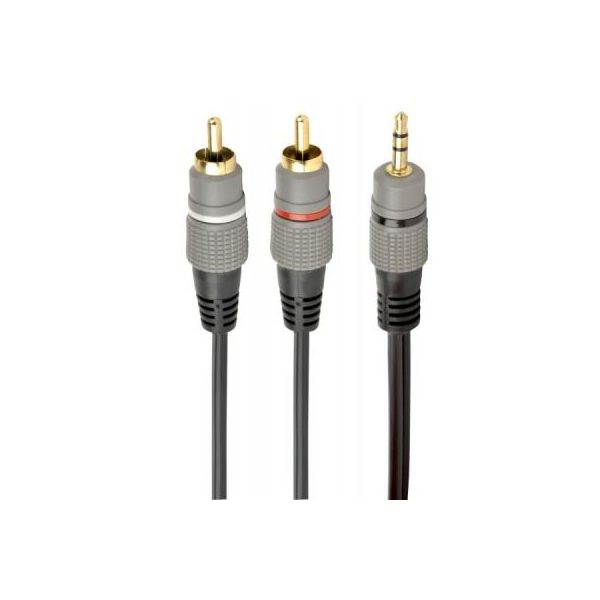 Кабель мультимедійний 3.5 Jack to 2RCA 5.0m Cablexpert (CCA-352-5M)