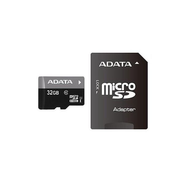 Карта пам'яті ADATA 32Gb microSDHC Ultra UHS-I +SD адаптер Class 10 (AUSDH32GUICL10-RA1)