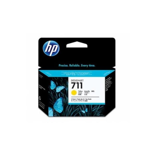 Картридж HP DJ No.711 DesignJet 120/520 3-Pack Yellow (CZ136A)