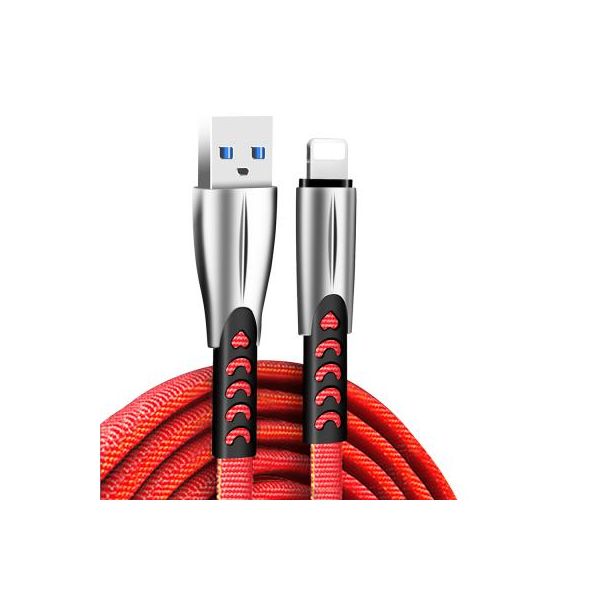 Дата кабель USB 2.0 AM to Lightning 1.0m zinc alloy red Colorway (CW-CBUL010-RD)