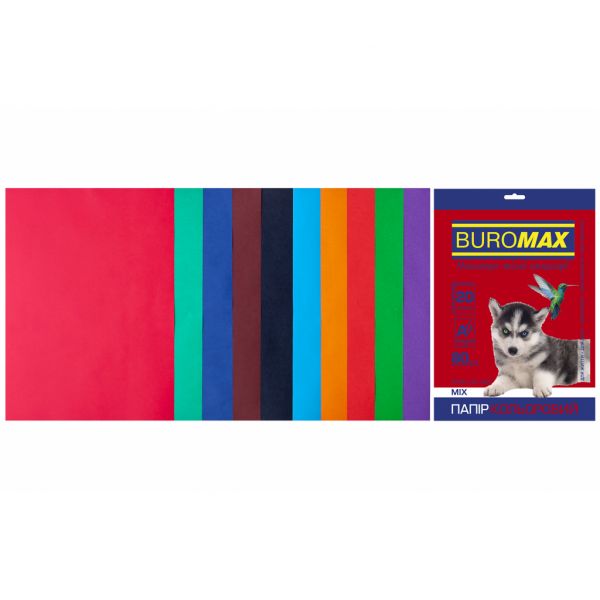 Папір Buromax А4, 80g, DARK+INTENSIVE, 10colors, 20sh (BM.2721920-99)