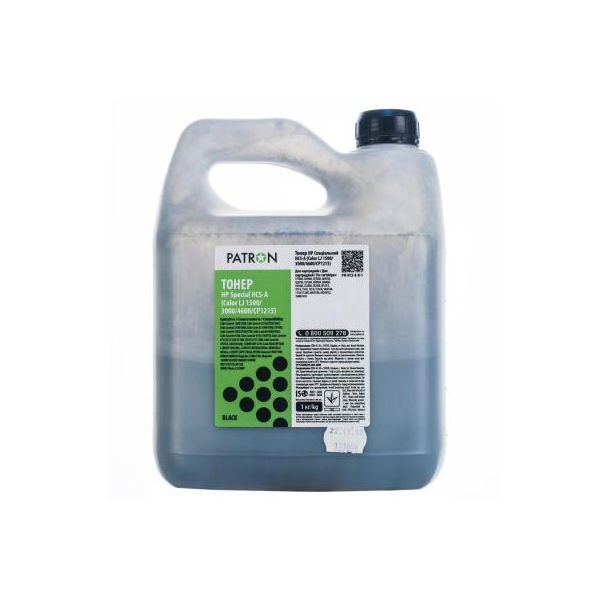 Тонер HP CLJ 1500/3000/4600/CP1215 HCS-A 1кг BLACK Patron (PN-HCS-A-B-1)