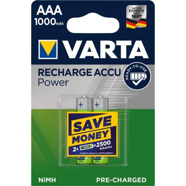 Акумулятор Varta Rechargeable Accu 1000mAh NI-MH * 2 (05703301402)