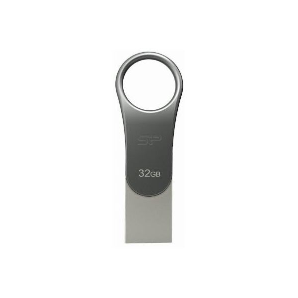 USB флеш накопичувач Silicon Power 32GB Mobile C80 Silver USB 3.2 (SP032GBUC3C80V1S)