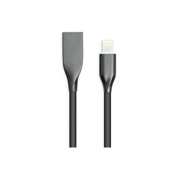 Дата кабель USB 2.0 AM to Lightning 2.0m black PowerPlant (CA911806)