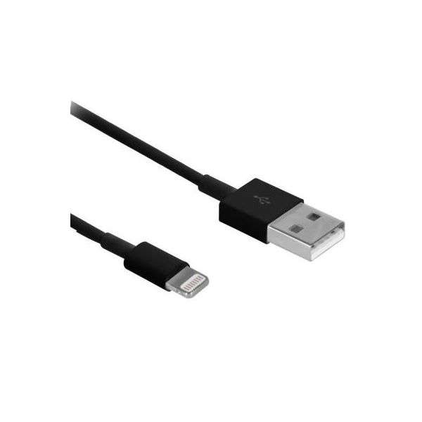 Дата кабель USB 2.0 AM to Lightning 1.0m Black Drobak (215340)