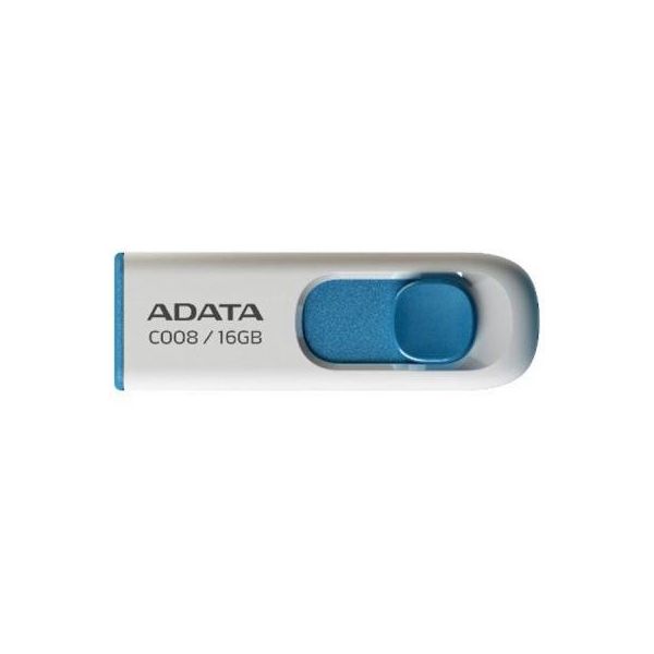 USB флеш накопичувач ADATA 16GB C008 White USB 2.0 (AC008-16G-RWE)