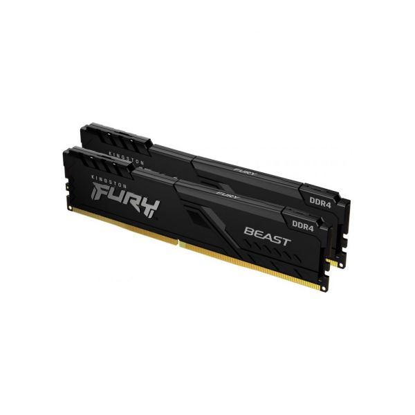 Модуль пам'яті для комп'ютера DDR4 32GB (2x16GB) 2666 MHz FURY Beast Black HyperX (Kingston Fury) (KF426C16BBK2/32)