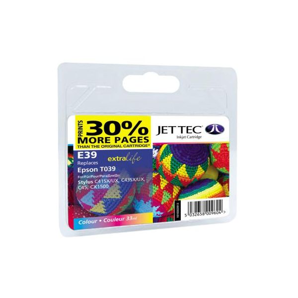 Картридж Jet Tec Epson Stylus C41/C43/C45 Color (110E003913)