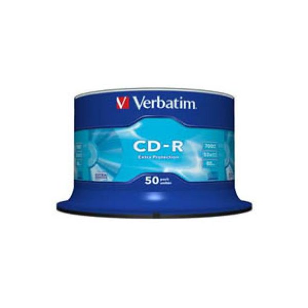 Диск CD Verbatim 700Mb 52x Cake box 50 Extra (43351)