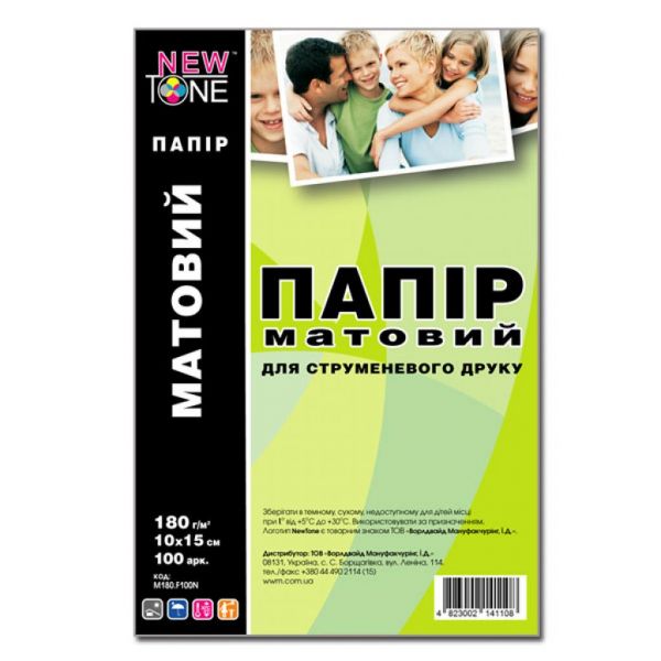 Папір NewTone 10x15 (M180.F100N)