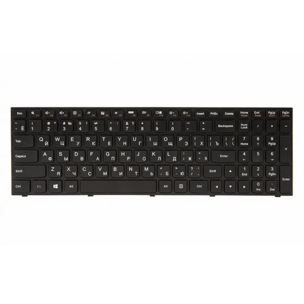 Клавіатура ноутбука PowerPlant Lenovo IdeaPad G50-30 черный, черный фрейм (KB311903)