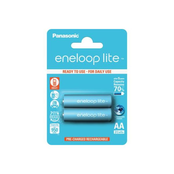 Акумулятор Panasonic Eneloop Lite AA 950mAh NI-MH * 2 (BK-3LCCE/2BE)