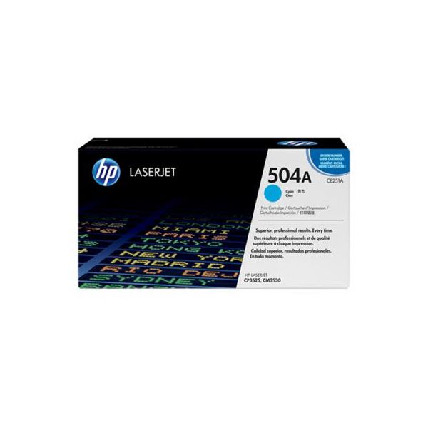 Картридж HP CLJ  504A cyan /CM3530/ CP3525 series (CE251A)