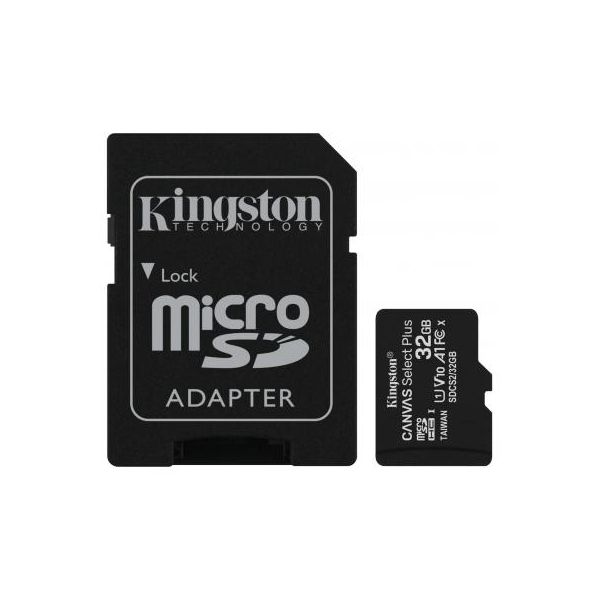 Карта пам'яті Kingston 32GB micSDHC class 10 Canvas Select Plus 100R A1 (SDCS2/32GB)