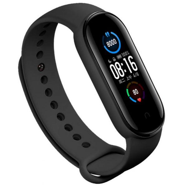 Ремінець до фітнес браслета BeCover Silicone для Xiaomi Mi Smart Band 5 Black (705062)