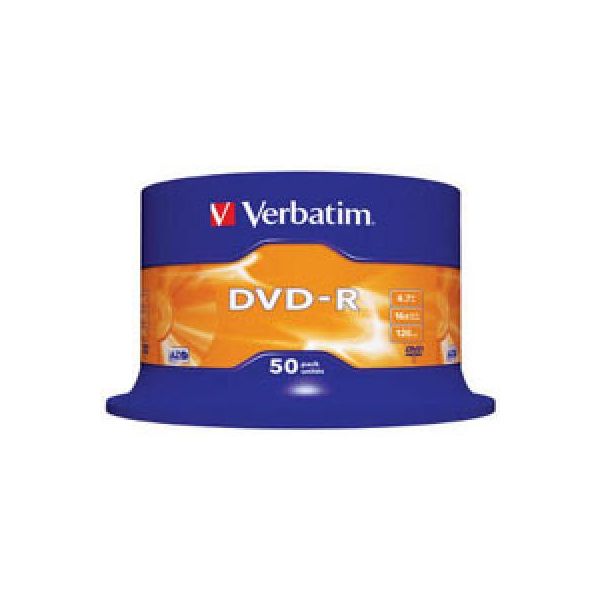 Диск DVD Verbatim 4.7Gb 16X CakeBox 50шт (43548)