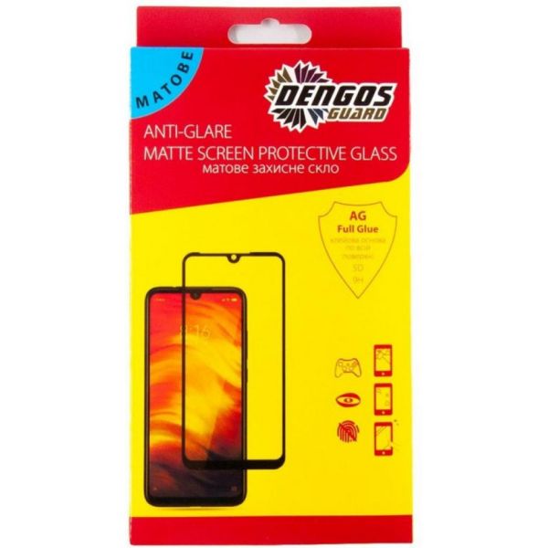 Скло захисне Dengos Full Glue Matte OPPO A12, black frame (TGFG-MATT-33)