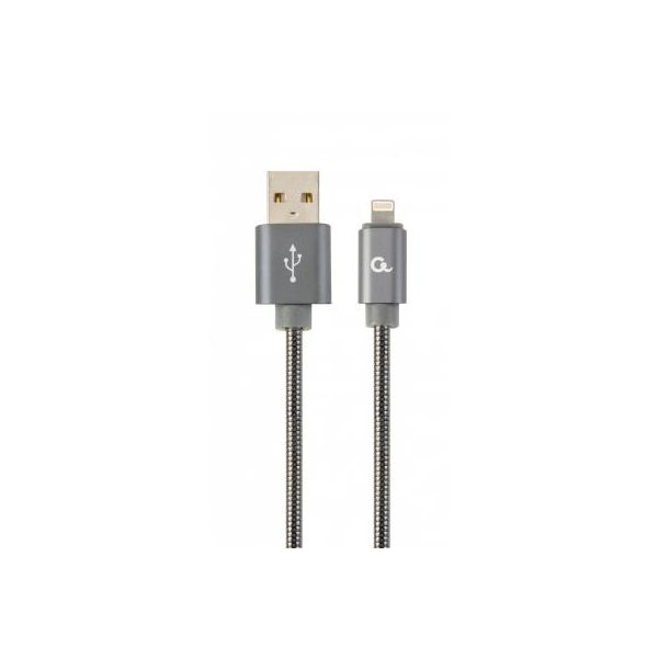 Дата кабель USB 2.0 AM to Lightning 1.0m Cablexpert (CC-USB2S-AMLM-1M-BG)