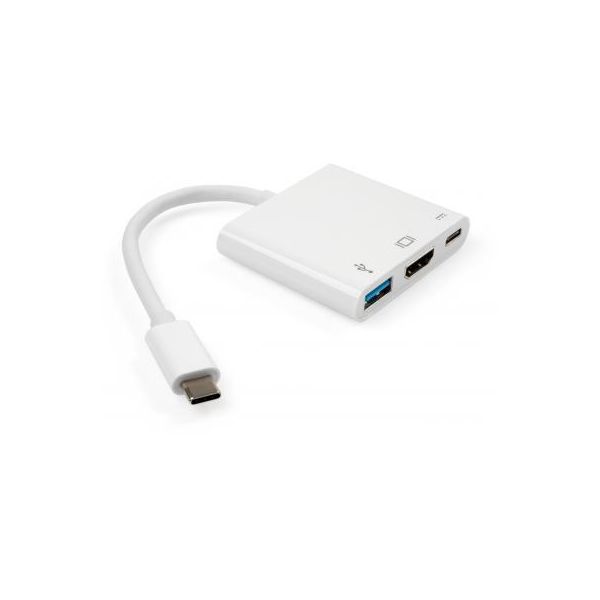 Концентратор Vinga Type-C to HDMI+USB3.0+Type-C PD (VCPATC2HDMIUSBPDWH)