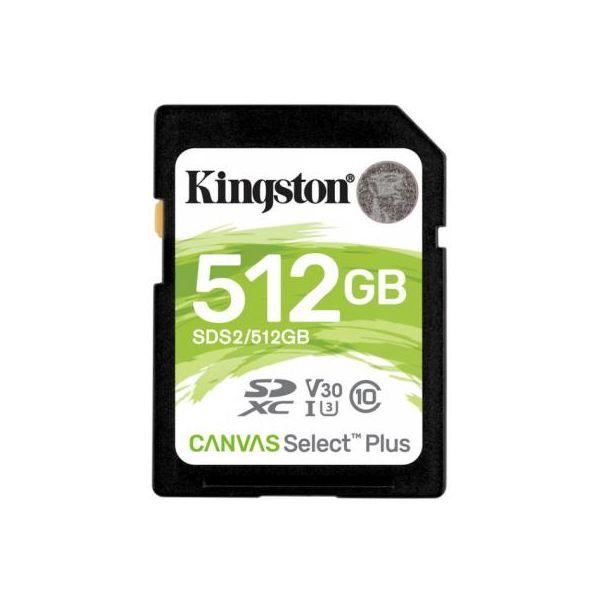 Карта пам'яті Kingston 512GB SDXC class 10 UHS-I U3 Canvas Select Plus (SDS2/512GB)