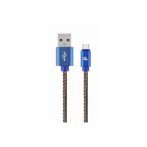 Дата кабель USB 2.0 AM to Type-C 1.0m corner Cablexpert (CC-USB2J-AMCML-1M-BL)