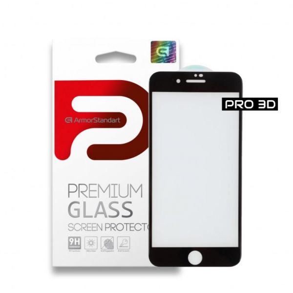 Скло захисне Armorstandart Pro 3D для Apple iPhone 8/7 Black (ARM55364-GP3D-BK)