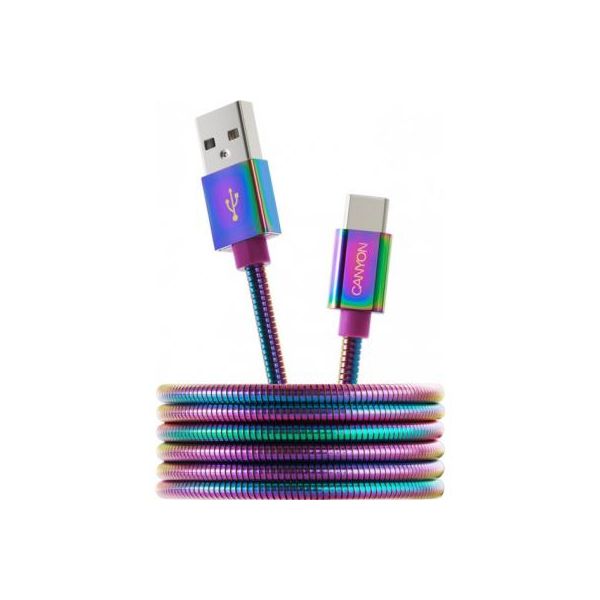 Дата кабель USB 2.0 AM to Type-C 1.0m Rainbow Canyon (CNS-USBC7RW)