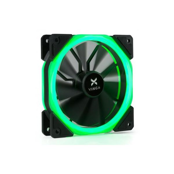 Кулер до корпусу Vinga LED fan-02 green