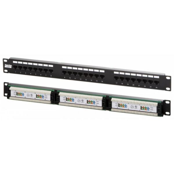 Патч-панель Hypernet 19" 24 порта UTP cat.5e (PP-KUTP24-NM / PP-KUTP24)