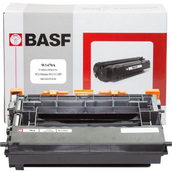 Картридж BASF HP LJ Enterprise M611/612, MFP M634/635/636 Black (KT-W1470A-WOC)