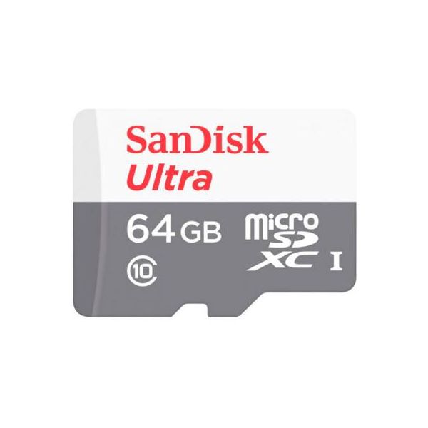 Карта пам'яті SanDisk 64GB microSD class 10 Ultra Light (SDSQUNR-064G-GN3MN)