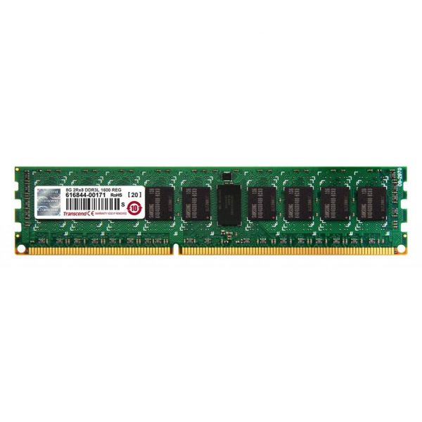 Модуль пам'яті для сервера DDR3 8GB ECC RDIMM 1600MHz 2Rx8 1.35V CL11 Transcend (TS1GKR72W6H)