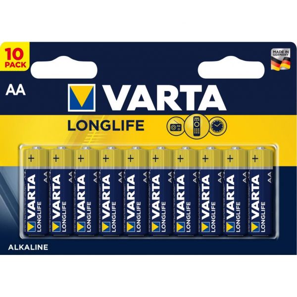 Батарейка Varta AA Varta Longlife Extra * 10 (04106101461)