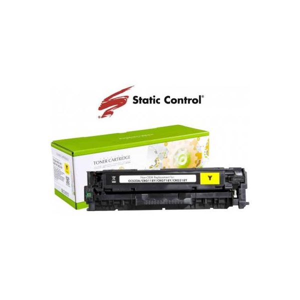 Картридж Static Control HP CLJ CC532A (304A) 2.8k yellow (002-01-RC532A)