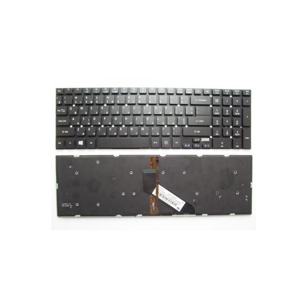 Клавіатура ноутбука Acer Aspire 5755G/E1-522/V3-531 черная без рамки подсветкой UA (PK130VR1A00/9Z.N9MBC.A1D/NSK-R6ABC.1D/NK.I1717.0AJ)