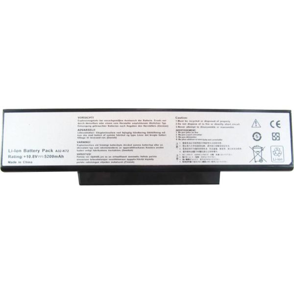 Акумулятор до ноутбука AlSoft Asus A32-K72 5200mAh 6cell 11.1V Li-ion (A41440)